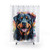 Bright Watercolor Rottweiler Shower Curtain