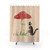 Calming Cat with Toadstool Mushroom Shower Curtain