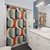 Mid-Century Abstract Geometric Art Shower Curtains