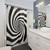Black and White Hypnosis Swirl Shower Curtain
