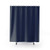 Dark Blue Minimalist Shower Curtain