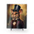 Whimsical mouse portrait art shower curtain