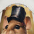 Whimsical mouse portrait art shower curtain