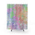 Colorful Madrid City Map Shower Curtain
