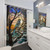 Stained Glass Winter Bird Shower Curtain