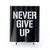 Motivational shower curtains with inspiring never give up quote