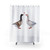 Romantic geese love shower curtain