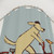 Dog riding a bicycle shower curtain with whimsical animal art