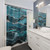 Turquoise Faux Marble Textured Shower Curtains