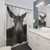 Donkey Grey Shower Curtains with Cute Animal Design