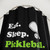 Pickleball Shower Curtains with Eat Sleep Pickleball Repeat Design