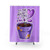 Affirmations Violet Shower Curtain with Positive Quotes