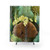 Brown bear in a forest shower curtain