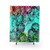 Colorful garden-themed shower curtains
