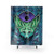 Fennec Fox Shower Curtains with Neon Sacred Geometry Design