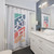 Modern Occitan Cross Pastel Multicolor Shower Curtain