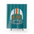Miami Retro Aqua Shower Curtains