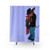 Bison and Wildcat Hug Shower Curtains