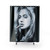 Angelina Jolie Rough Silver Print Shower Curtain