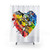 Colorful bird heart design shower curtain