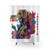 Balinese Shower Curtain with Traditional Art and Island Life