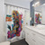 Balinese Shower Curtain with Traditional Art and Island Life