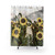 Sunflower Field Shower Curtain with Ghostly Design