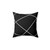 Geometric Abstract Black and White Decorative Pillow