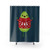 Avocado Christmas Themed Shower Curtain
