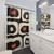 Mid Century Modern Piquet Abstract Pattern Shower Curtains