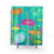 Midcentury modern shower curtains with a fish underwater design