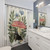 Tiny Unicorn Shower Curtain with Whimsical Botanical Design