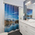 Serene morning at Lake Bled, Slovenia shower curtain