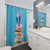 Flamingo Shower Curtain with Surreal Doughnut Design