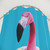 Flamingo Shower Curtain with Surreal Doughnut Design