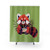 Vibrant Red Panda Shower Curtains