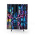 Tokyo at Night Shower Curtains with Moody Neon Glow