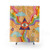 Retro Boho Rainbow Print Shower Curtains