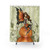 Halloween Fairy Shower Curtains with Pumpkins and Autumn Leaves
