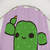Cute cactus in green pot shower curtain