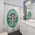 Stylish coffee-themed shower curtain