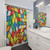 Colorful Rubix Cube Pattern Shower Curtain