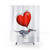 Greyhound Shower Curtain with Stolen Heart Design