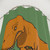 Dinosaur-themed shower curtain with T-Rex graphic