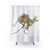 Greyhound Shower Curtain with Sneaky Hound Design