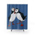 Blue Puffin Pair Shower Curtains