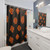 Orange Dice Pattern Shower Curtains for TTRPG Fans