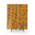 Yellow and Blue Neuron Pattern Shower Curtains