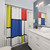 Piet Mondrian Inspired Shower Curtain