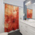 Elegant Crimson Bloom Shower Curtains